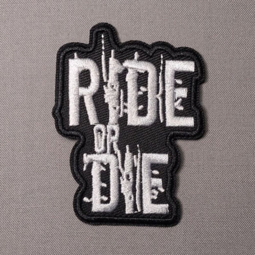 Ride or Die Iron On Patch | Biker Quote Patch